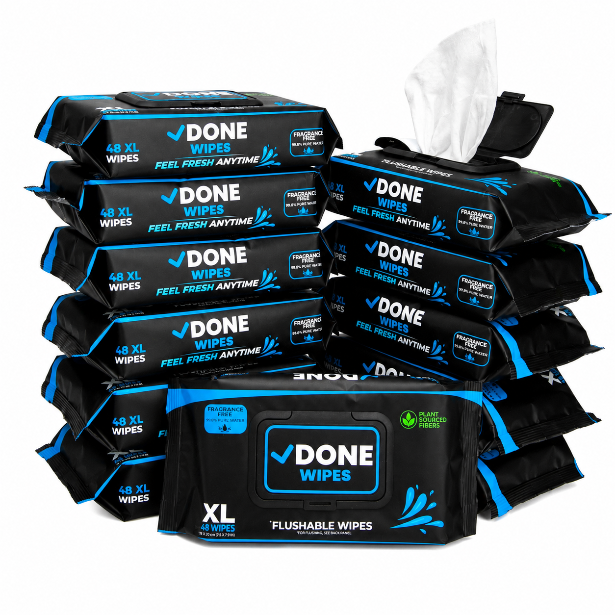 Flushable Wet Wipes (12-Pack)